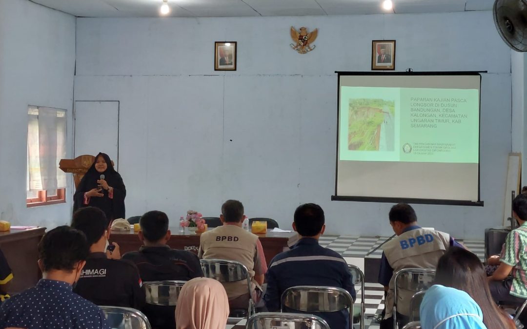 Dissemination of Landslide Mitigation in Kalongan Village, Semarang Regency as Joint Community Service